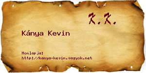 Kánya Kevin névjegykártya