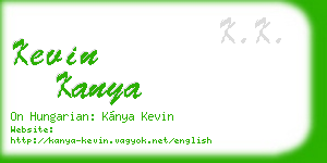 kevin kanya business card