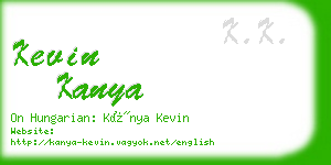 kevin kanya business card